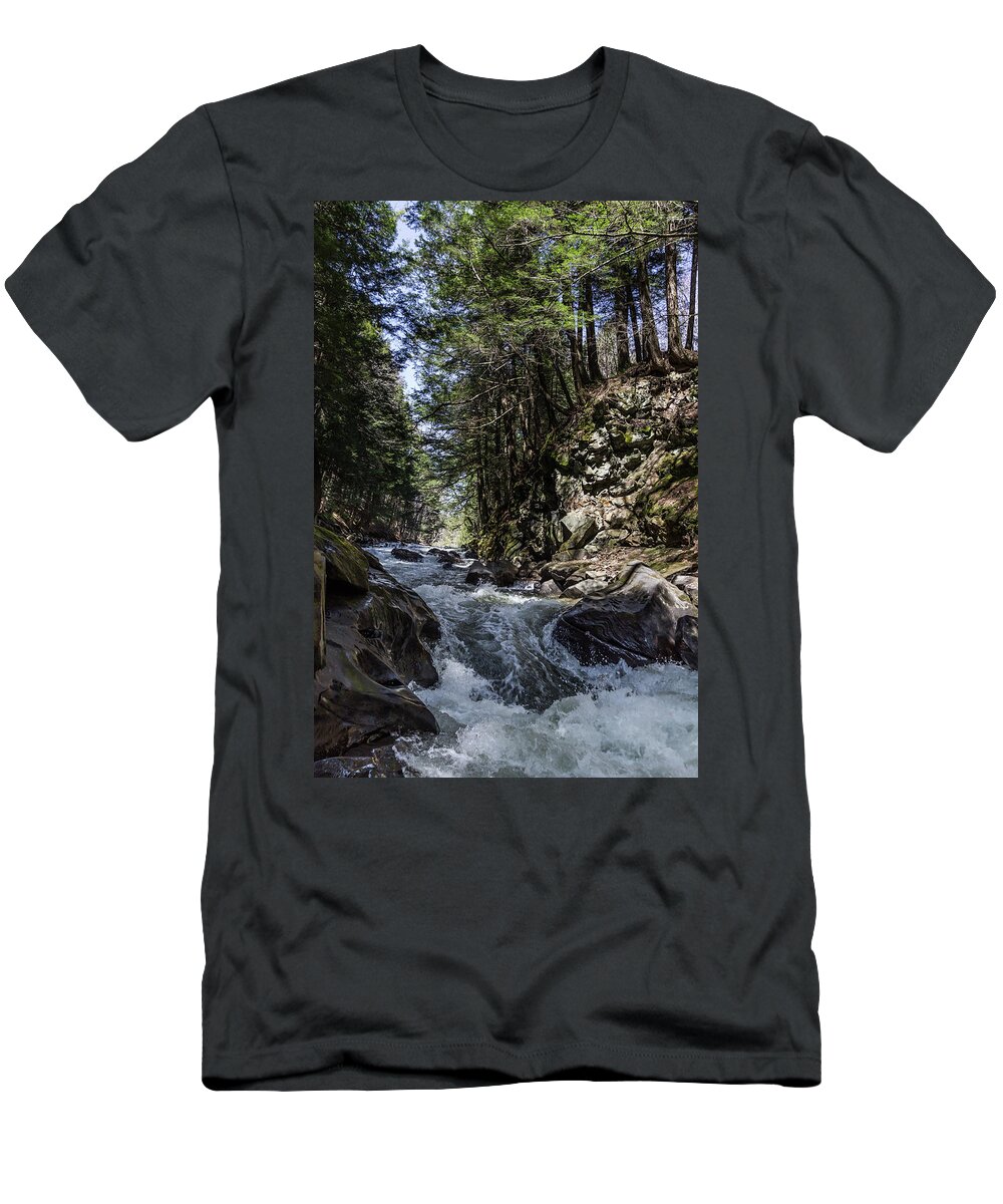 Rapids T-Shirt featuring the photograph Joe's Brook by Tim Kirchoff