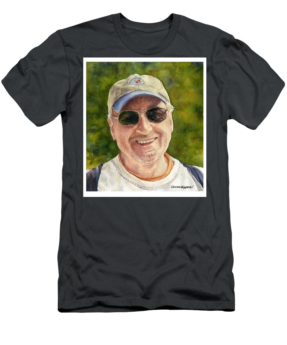 Portrait Painting T-Shirt featuring the painting John by Anne Gifford