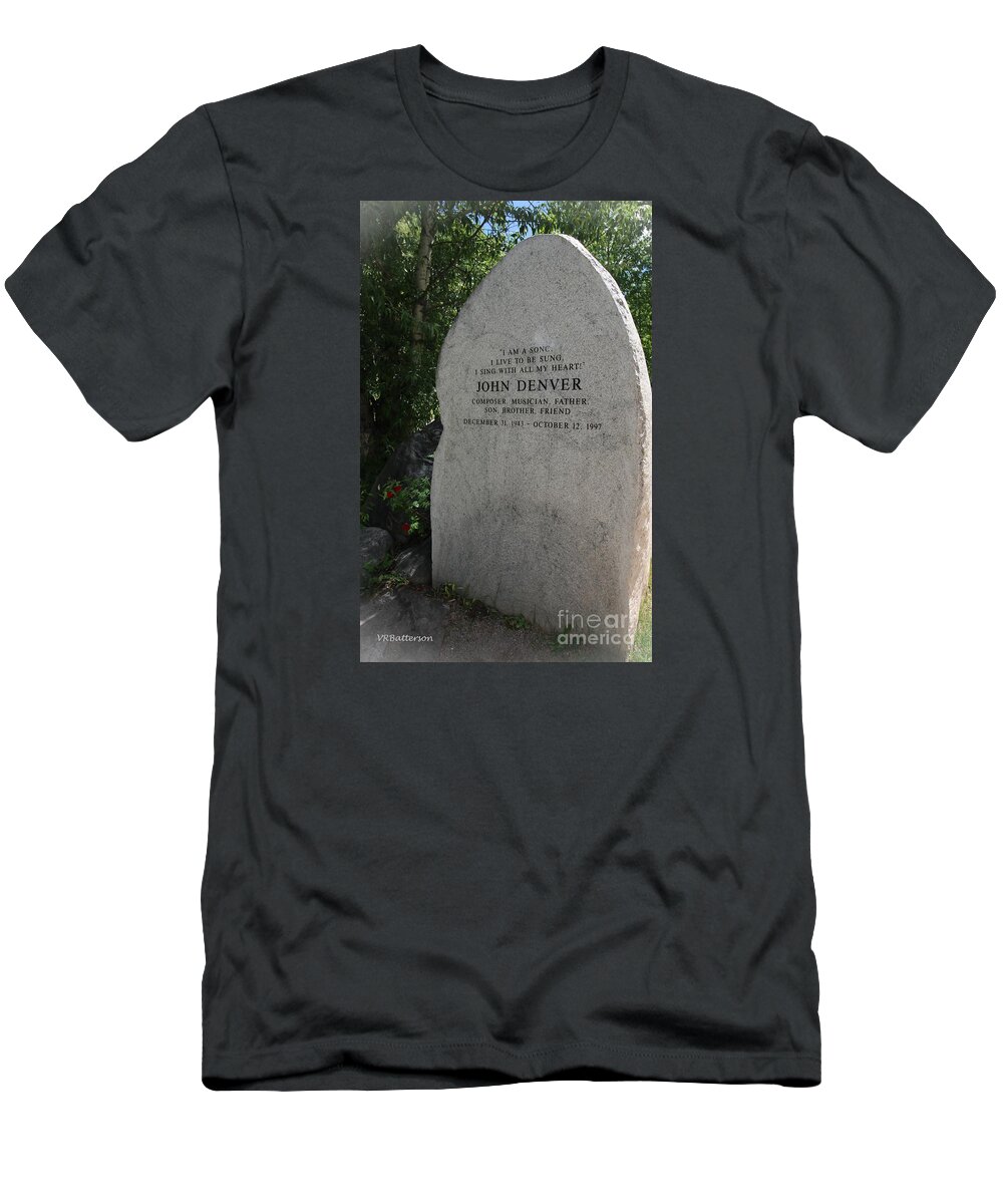 John Denver T-Shirt featuring the photograph John Denver Sanctuary Marker by Veronica Batterson