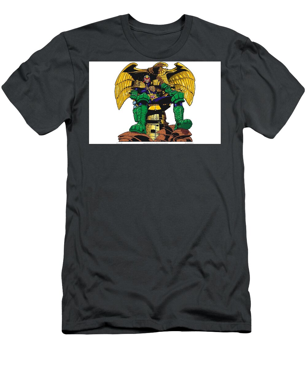 Judge Dredd T-Shirt featuring the digital art Judge Dredd by Maye Loeser