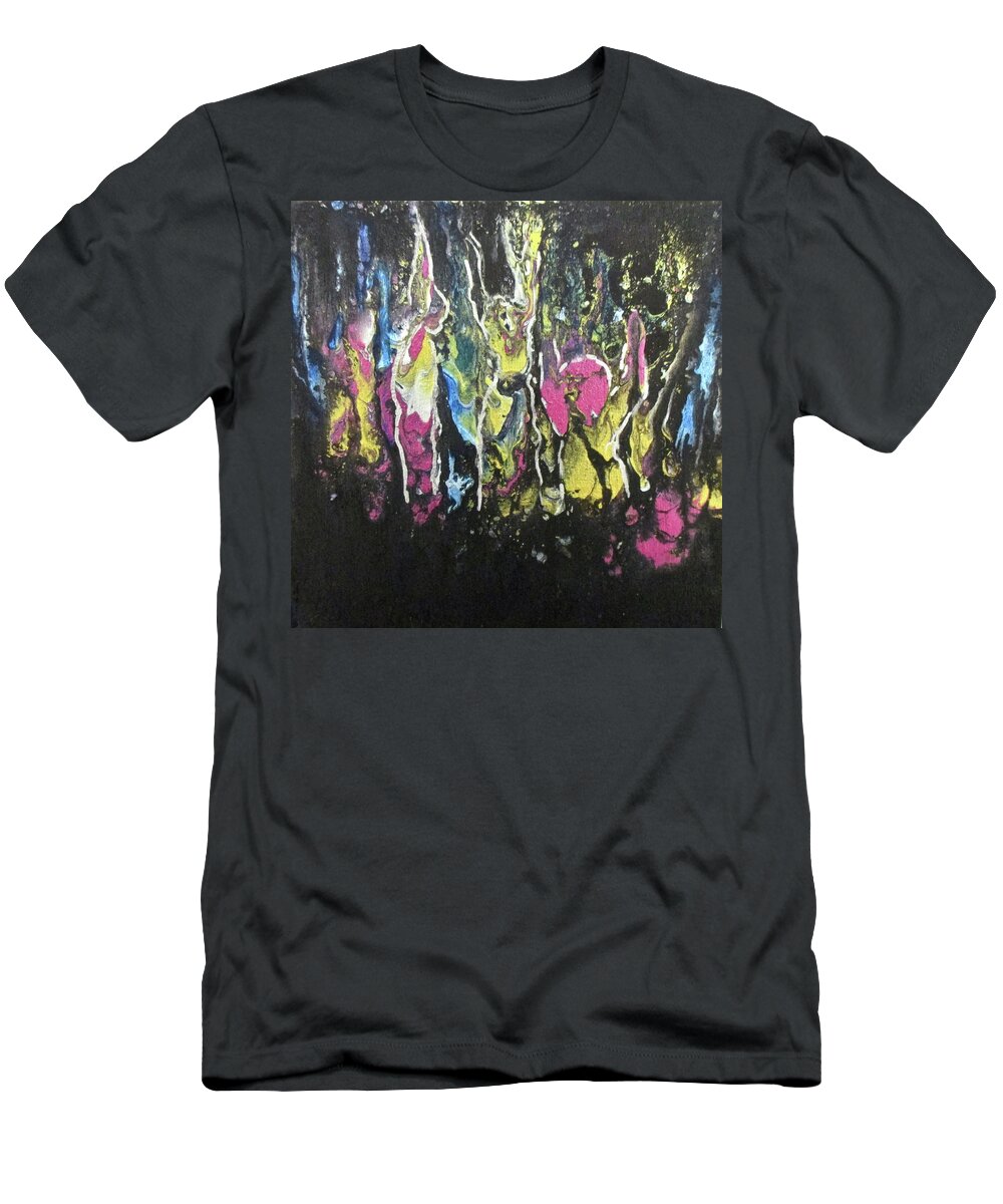 People T-Shirt featuring the painting Jump by Janice Nabors Raiteri