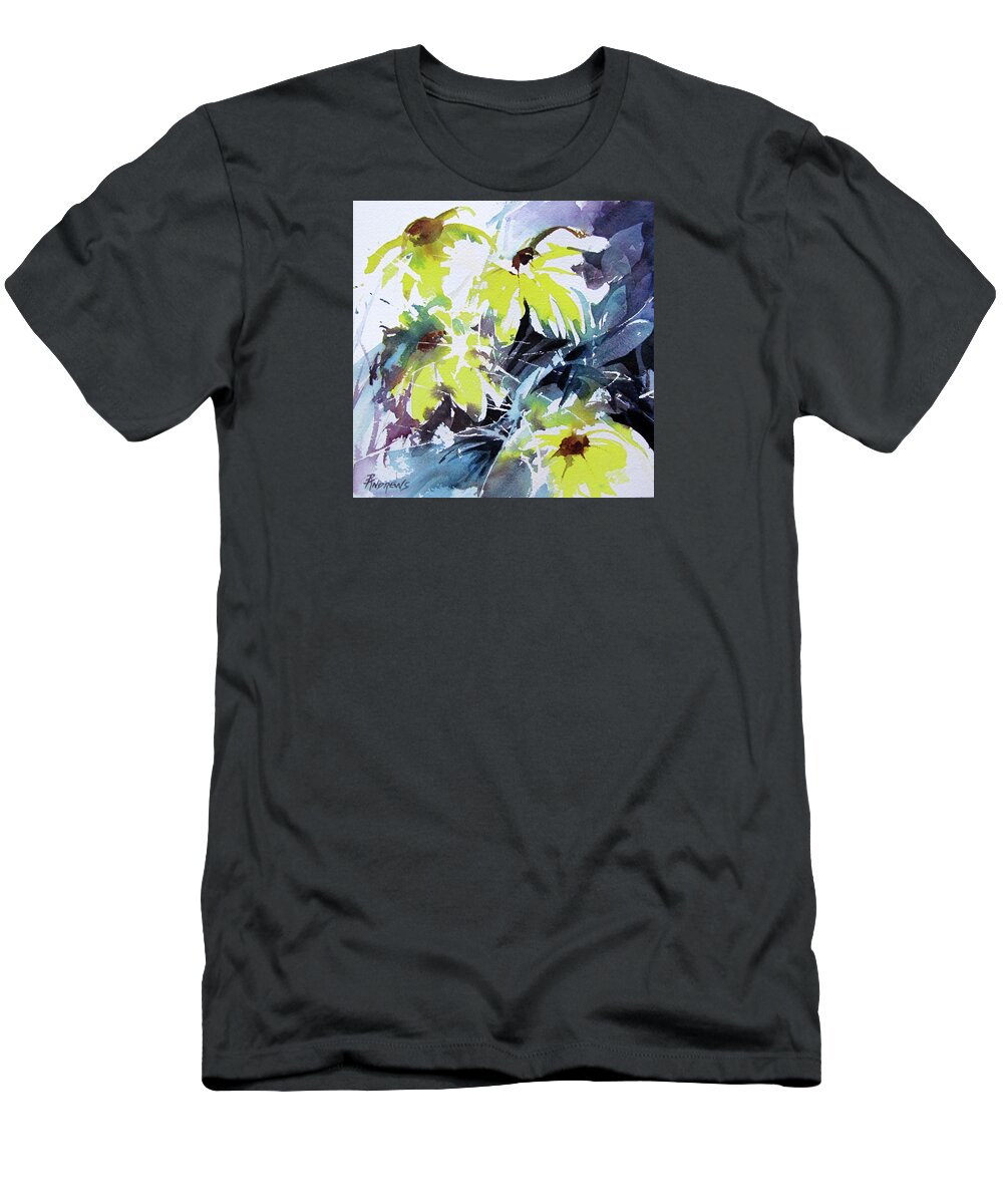 Watercolor T-Shirt featuring the painting Just A Splash of Yellow by Rae Andrews