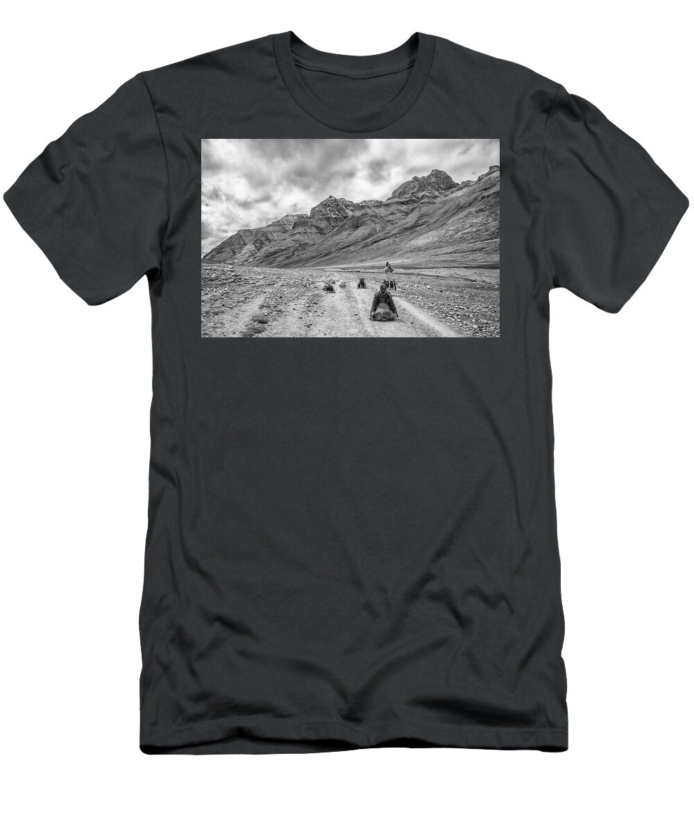 Kailash T-Shirt featuring the photograph Kailash Kora 2 by Hitendra SINKAR