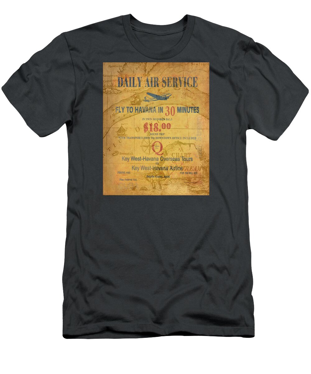Susan Vineyard T-Shirt featuring the photograph Key West to Havana by Susan Vineyard