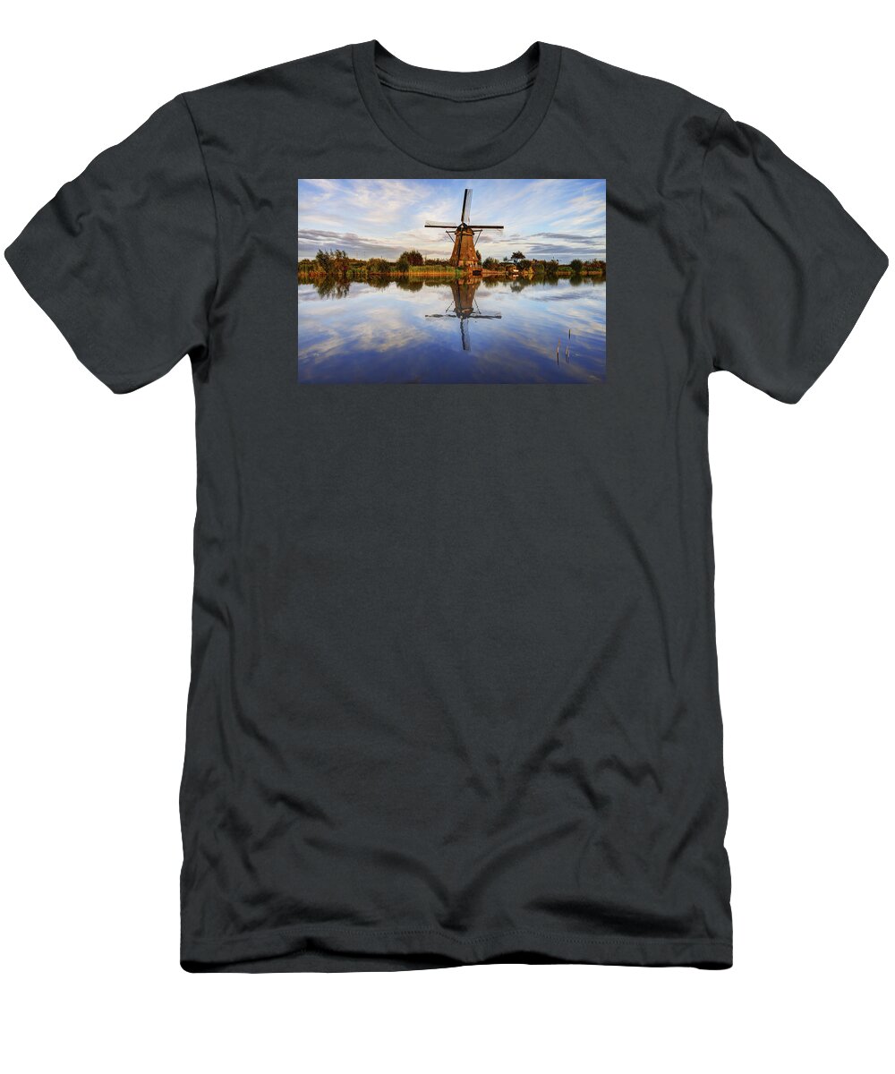 Zuid-holland T-Shirt featuring the photograph Kinderdijk by Chad Dutson