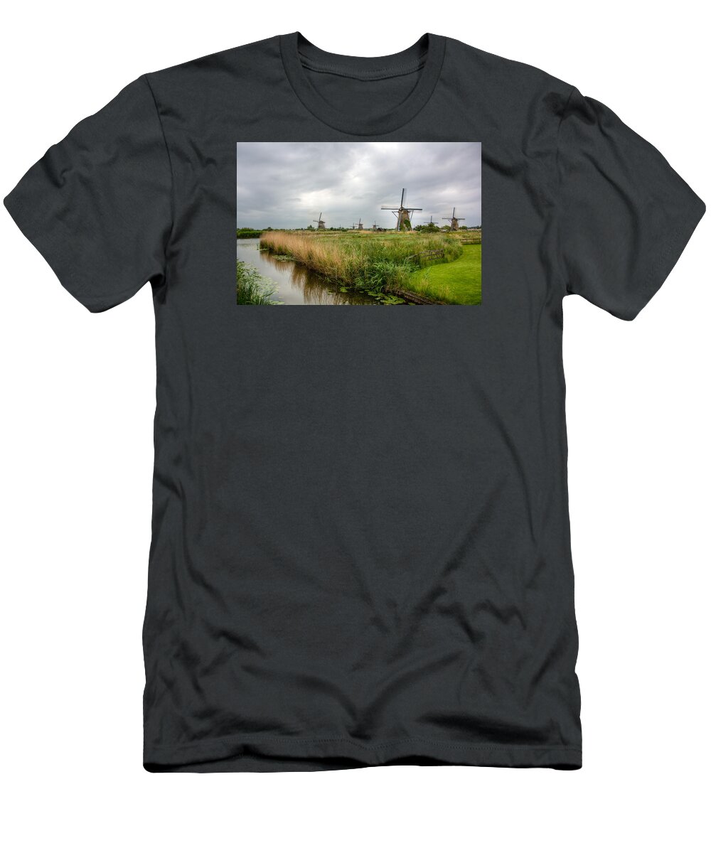 Holland T-Shirt featuring the photograph Kinderdijk, the Netherlands by Joan Baker