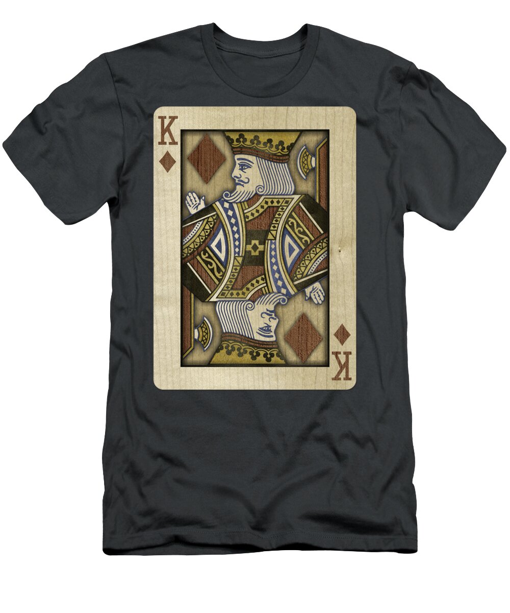 Boards T-Shirt featuring the photograph King of Diamonds in Wood by YoPedro