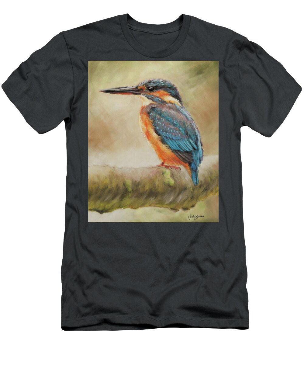 Kingfisher T-Shirt featuring the pastel Kingfisher by Kirsty Rebecca