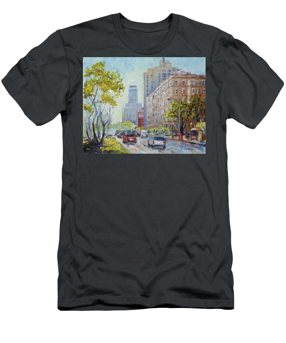Kingshighway Blvd T-Shirt featuring the painting Kingshighway Blvd - Saint Louis by Irek Szelag