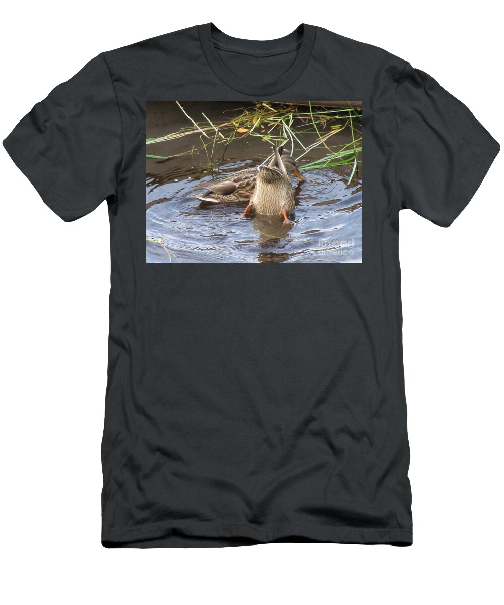 Duck T-Shirt featuring the photograph Kiss my Duck by Anthony Trillo