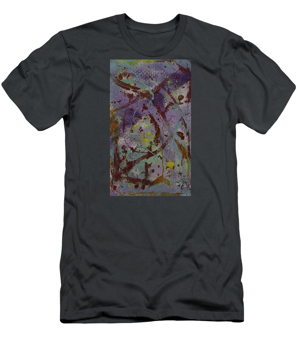 Abstract T-Shirt featuring the painting Kiwi Fruit Cutie by Julius Hannah