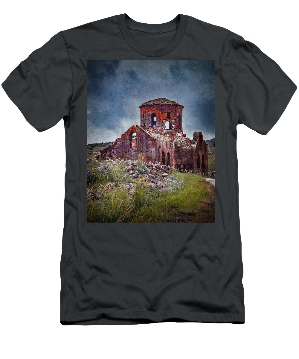 Kizil Kilise T-Shirt featuring the photograph Near Guzelyurt, Turkey - Kizil Kilise - The Red Church by Mark Forte