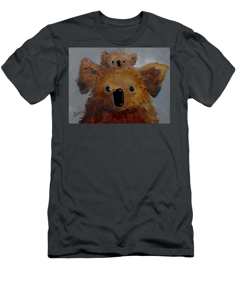 Koala T-Shirt featuring the painting Koala Love by Terri Einer
