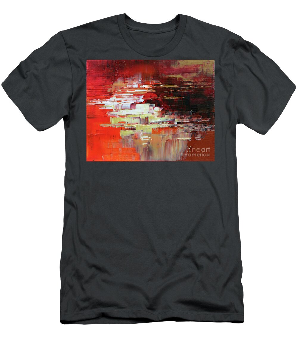 Abstract T-Shirt featuring the painting Kodachrome by Tatiana Iliina
