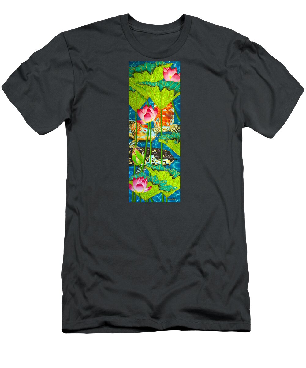 Lotus Pond T-Shirt featuring the painting Koi by Daniel Jean-Baptiste