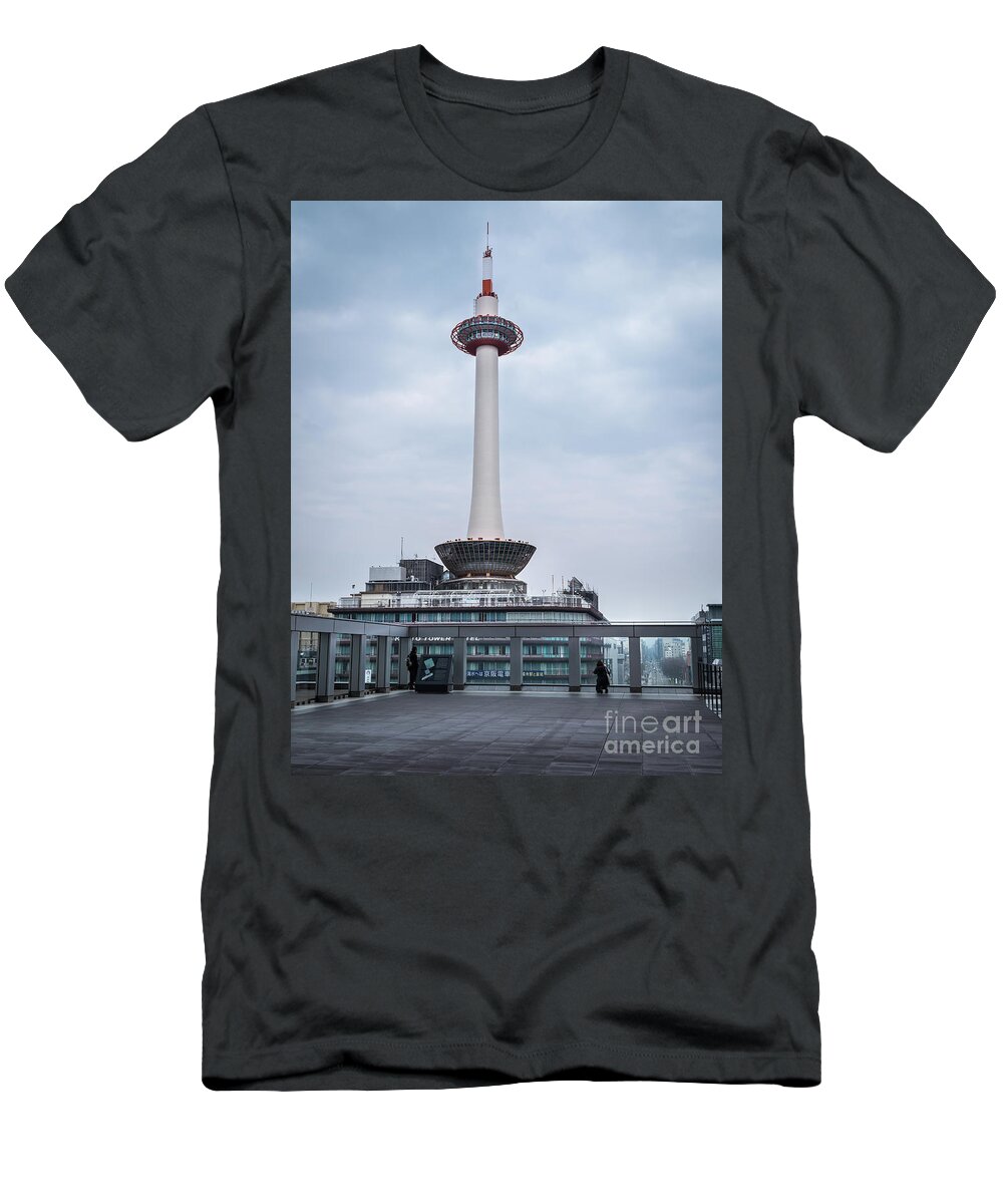  Street T-Shirt featuring the photograph Kyoto Tower, Japan by Perry Rodriguez