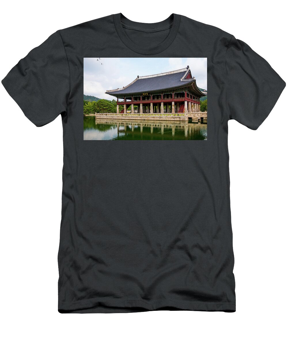 Old Building T-Shirt featuring the photograph kyung Hwoi Ru by Hyuntae Kim