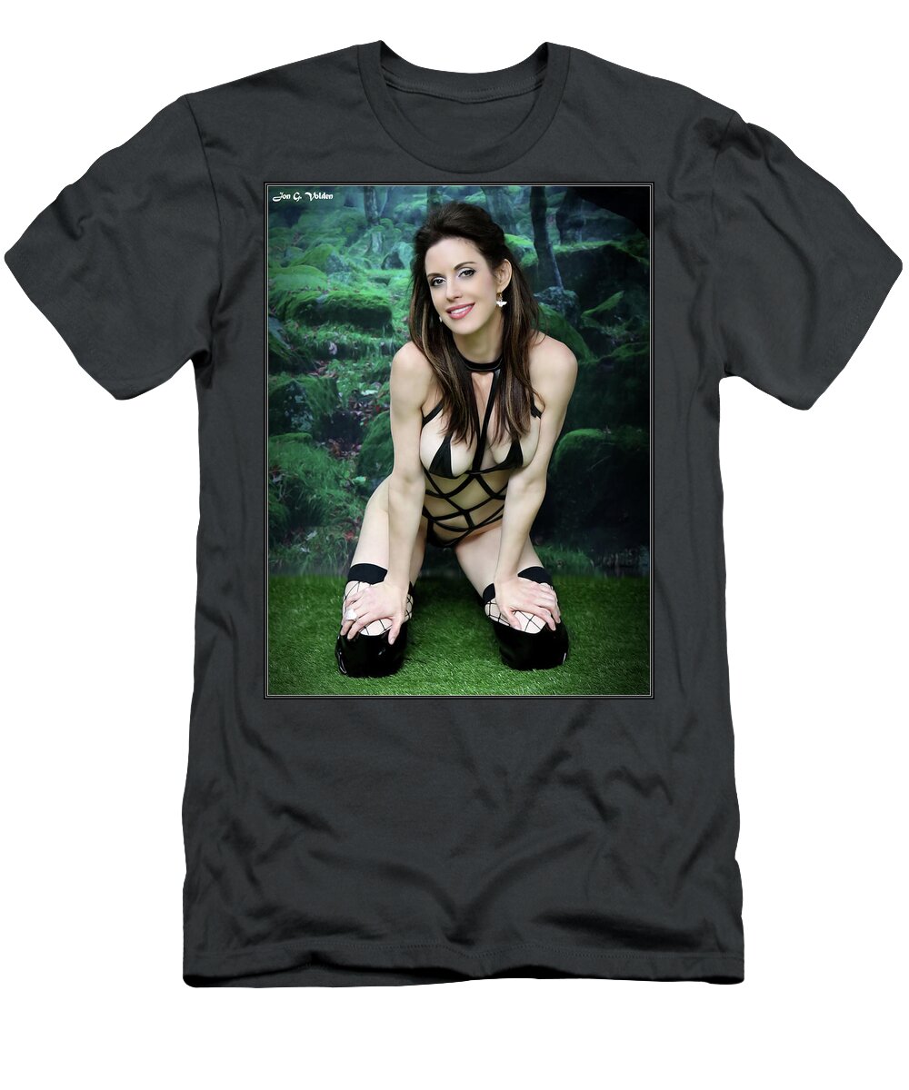 Lingerie T-Shirt featuring the photograph Lady In Ligerie by Jon Volden