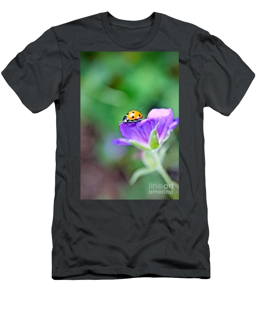 Macro T-Shirt featuring the photograph Ladybug by Elisabeth Derichs