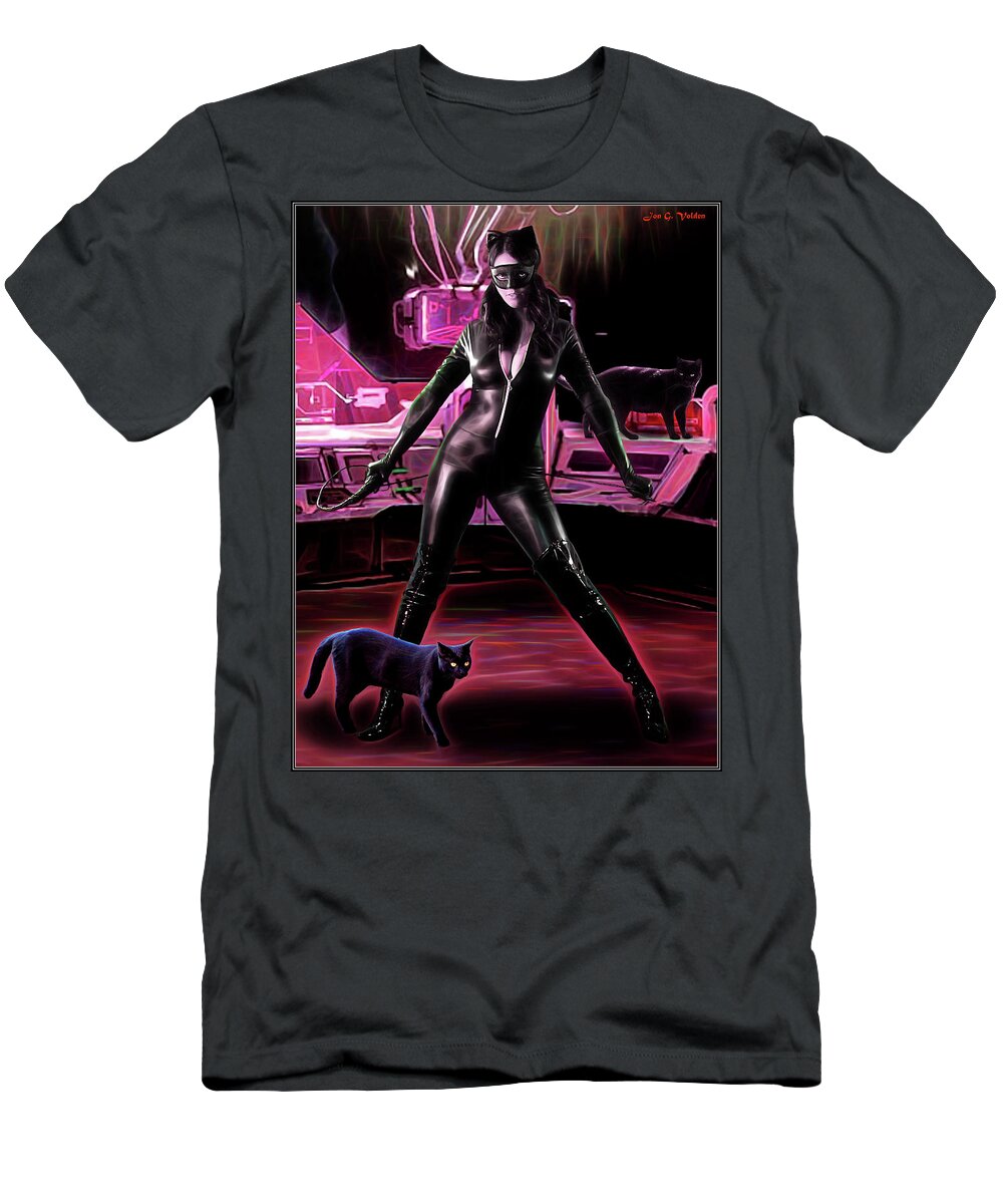 Cat Woman T-Shirt featuring the photograph Lair Of The Cat Woman by Jon Volden