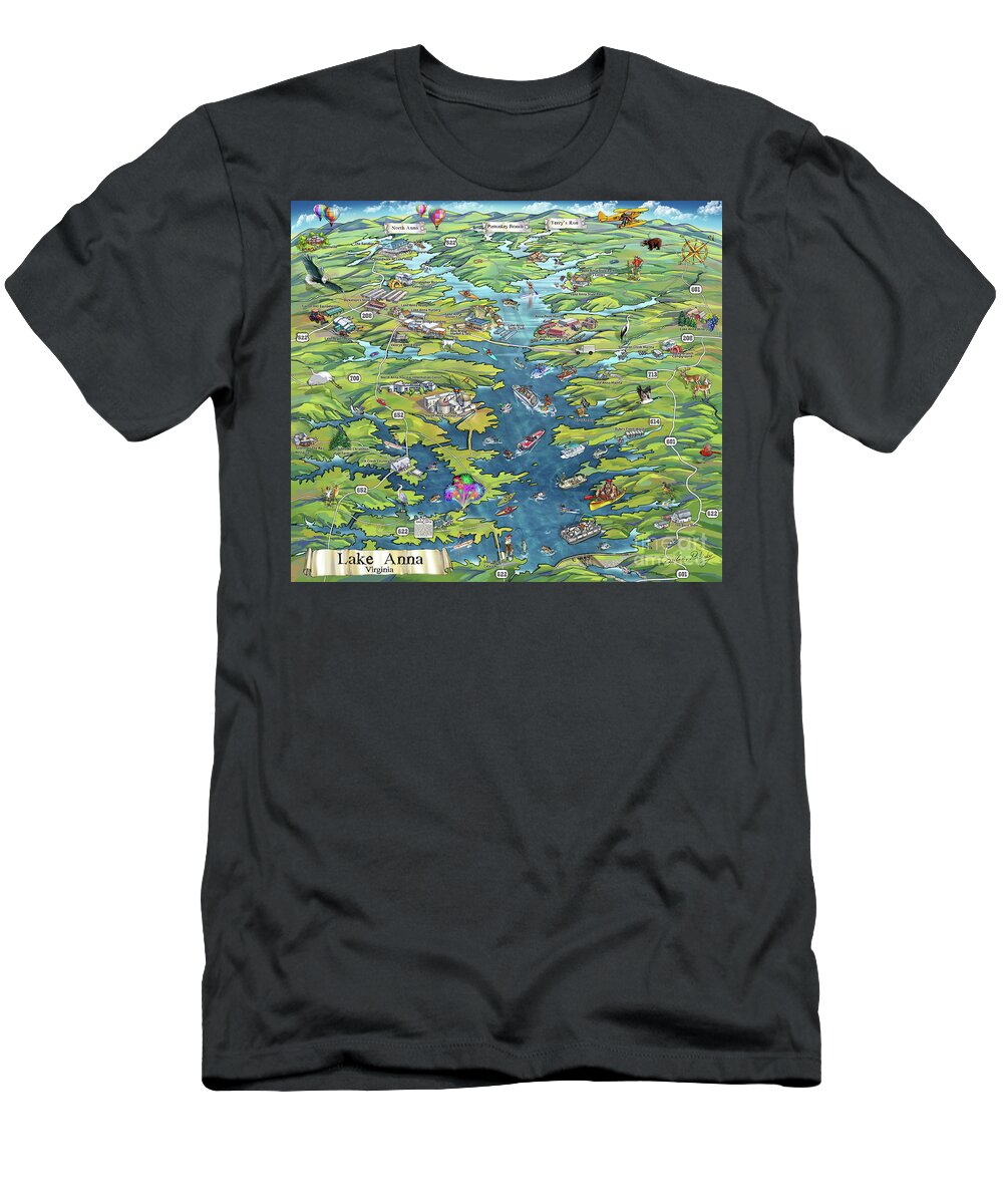 Fun T-Shirt featuring the photograph Lake Anna, VA by Maria Rabinky