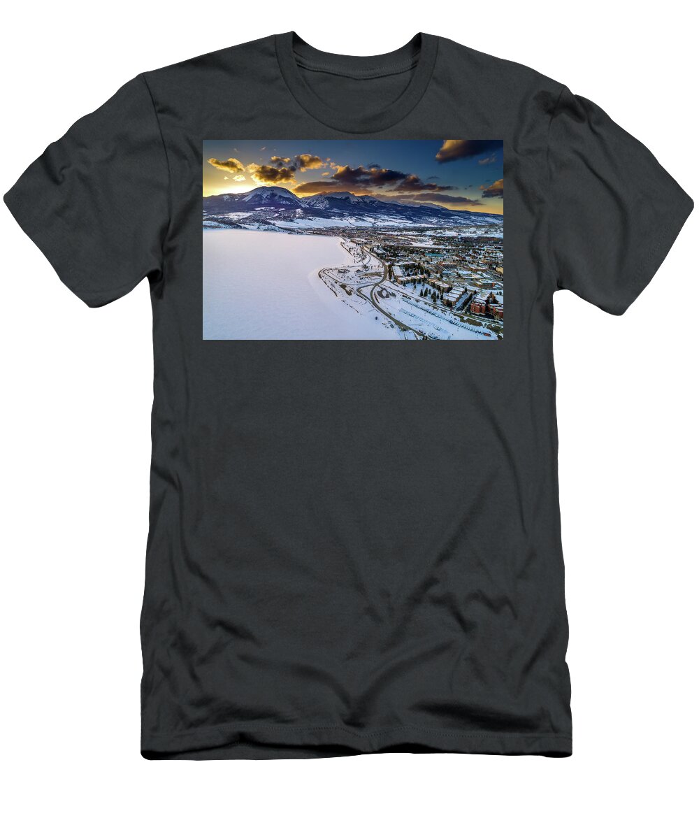 Lake Dillon T-Shirt featuring the photograph Lake Dillon Sunset by Sebastian Musial