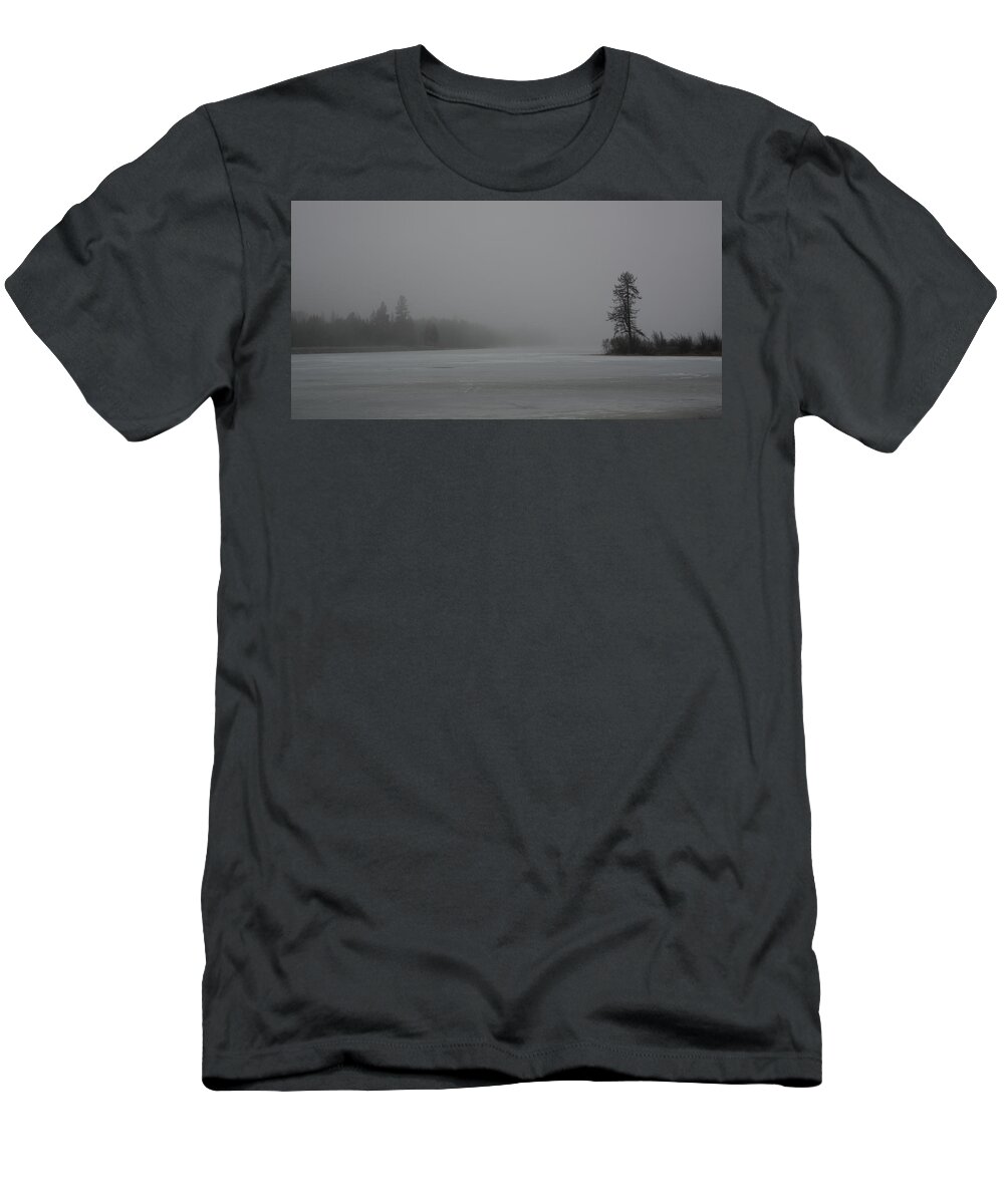 Lake T-Shirt featuring the photograph Lake in Winter by Whispering Peaks Photography