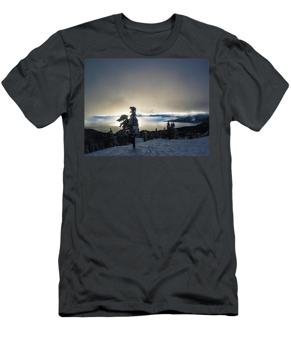 Lake T-Shirt featuring the photograph Lake Tahoe Skier by Martin Gollery