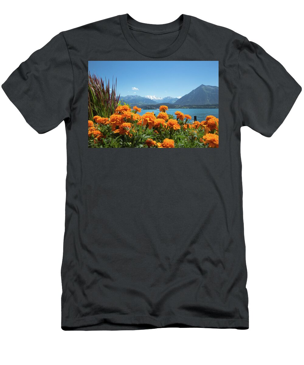 Lake T-Shirt featuring the photograph Lake Thunersee by Andy Myatt