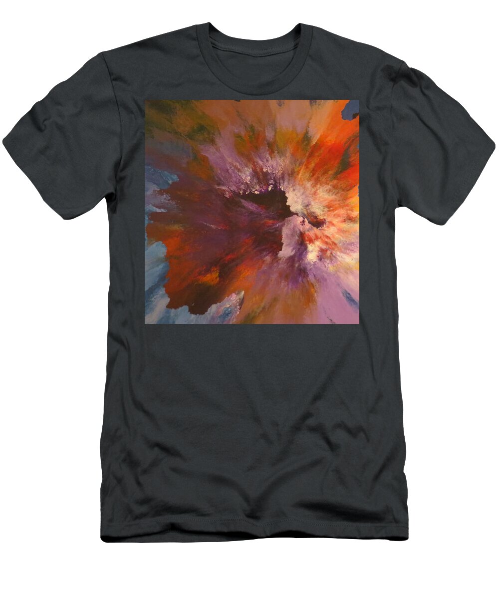 Abstract T-Shirt featuring the painting Lambent by Soraya Silvestri
