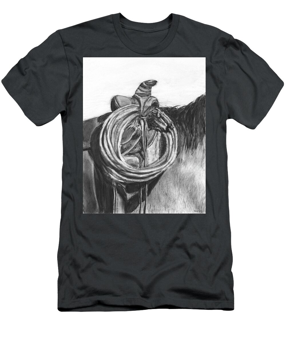 Lariat T-Shirt featuring the painting Lariat by Sheila Johns