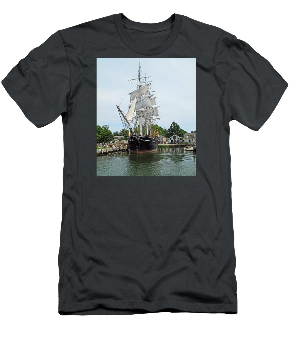 Ship T-Shirt featuring the photograph Last Wooden Whale Ship by Barbara McDevitt
