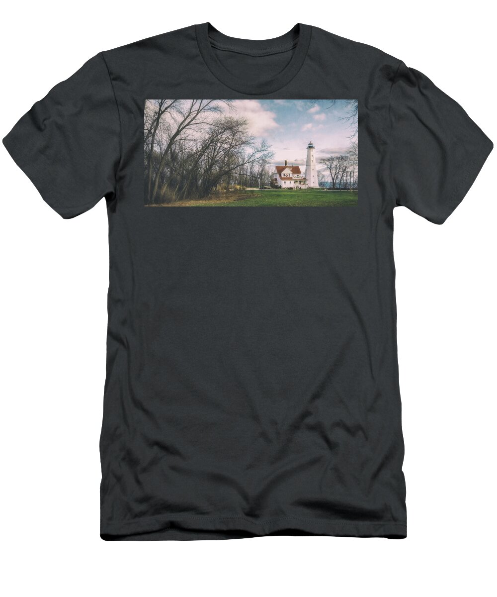 Scott Norris Photography T-Shirt featuring the photograph Late Afternoon at the Lighthouse by Scott Norris