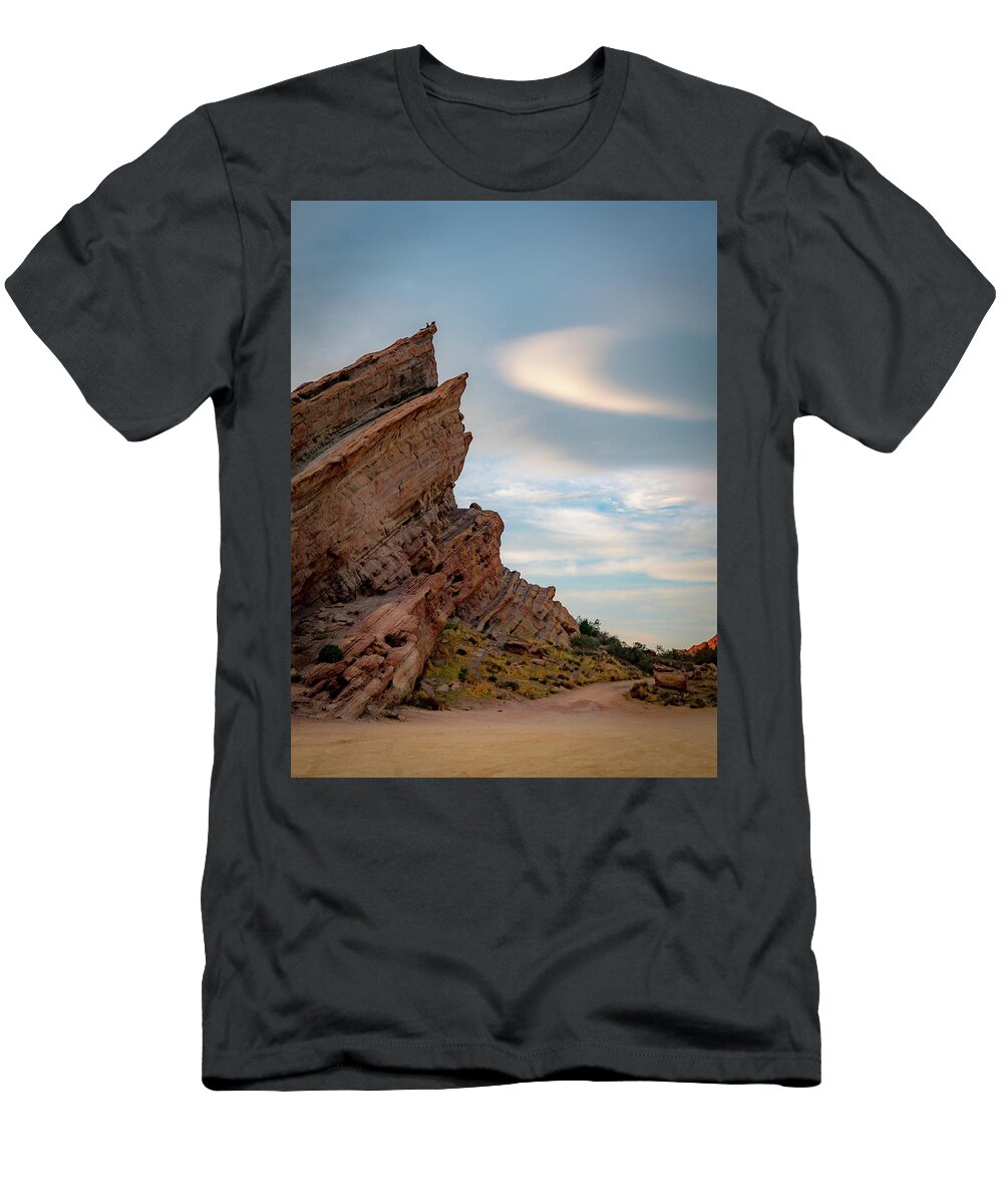 Vasquez T-Shirt featuring the photograph Late on Vasquez Rocks by mike-Hope by Michael Hope