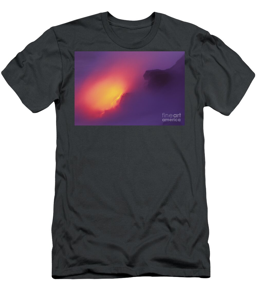 Active T-Shirt featuring the photograph Lava Meets The Sea by William Waterfall - Printscapes