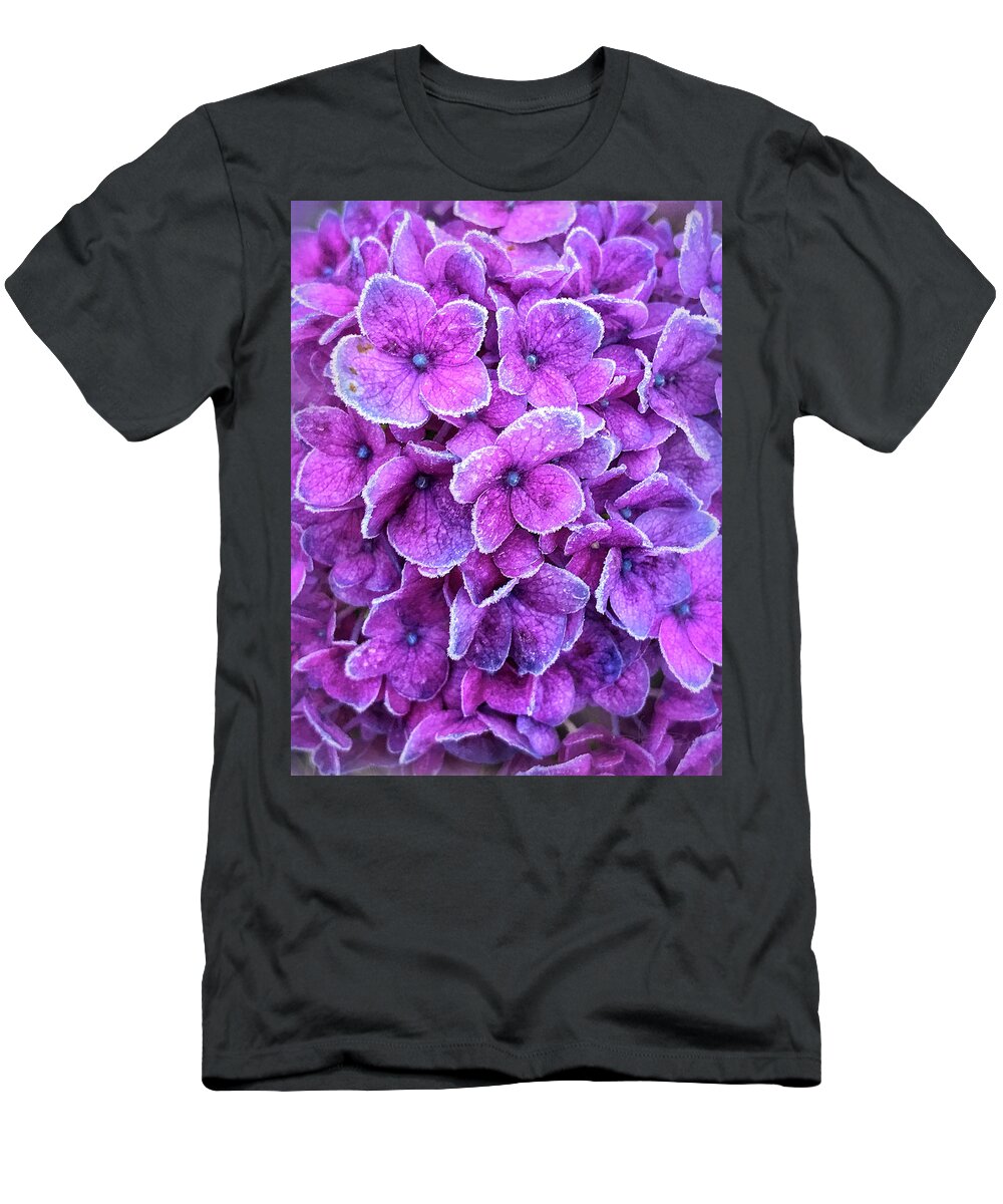 Delphinium T-Shirt featuring the photograph Lavender Ice by Jill Love