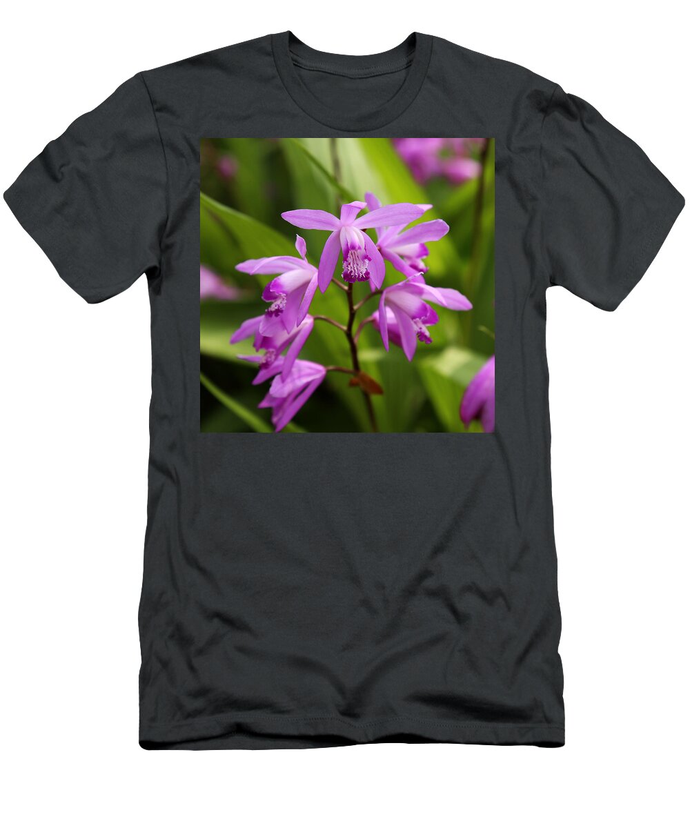 Orchid T-Shirt featuring the photograph Lavender Orchid by Judy Vincent