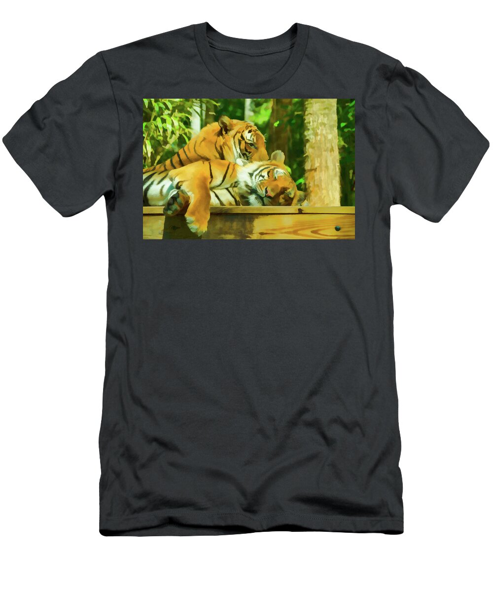 Tiger T-Shirt featuring the photograph Lazy Afternoon by Artful Imagery
