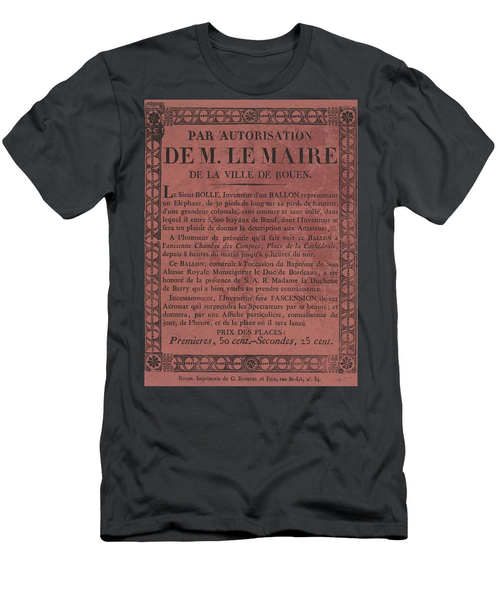 Vintage T-Shirt featuring the drawing Le Maire Balloon Race by Vintage Pix