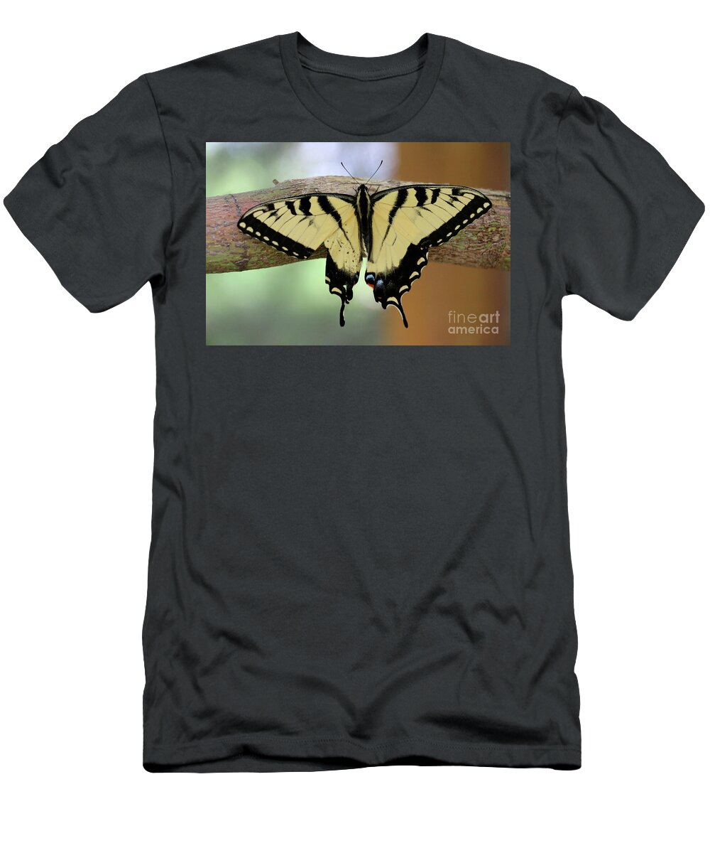 Tiger Swallowtail T-Shirt featuring the photograph Le Papillon - Papilio Glaucus by Christiane Schulze Art And Photography
