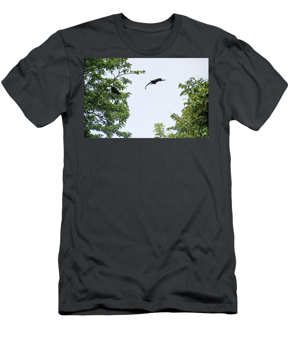Monkey T-Shirt featuring the photograph Leaping Monkey by Ted Keller