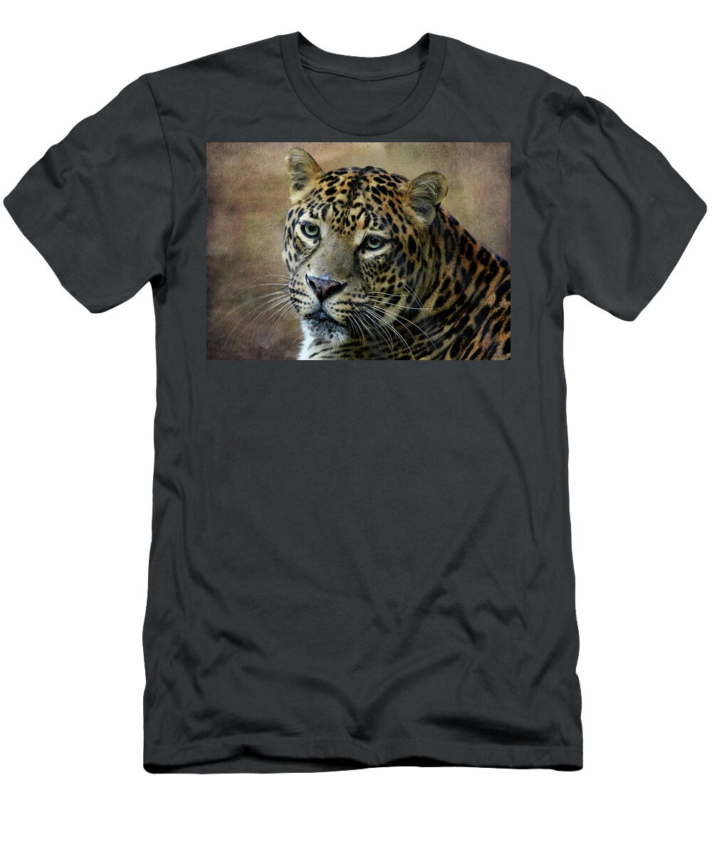 Leopard T-Shirt featuring the photograph Leopard 2 by Judy Vincent
