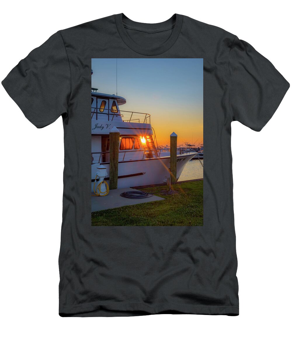 Fishing Boats T-Shirt featuring the photograph Let Your Light Shine Through by Jodi Lyn Jones
