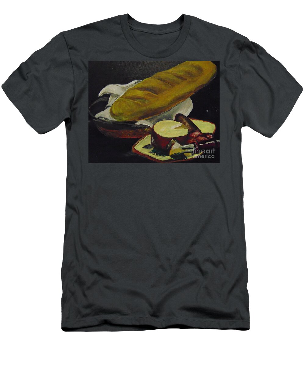 Bread T-Shirt featuring the painting Life by Saundra Johnson