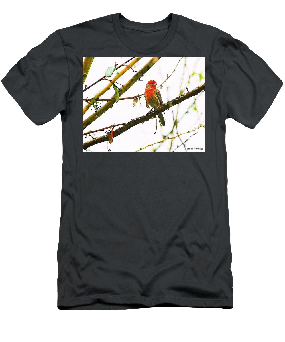 Bird T-Shirt featuring the photograph Life's Little Pleasure by Steve Warnstaff