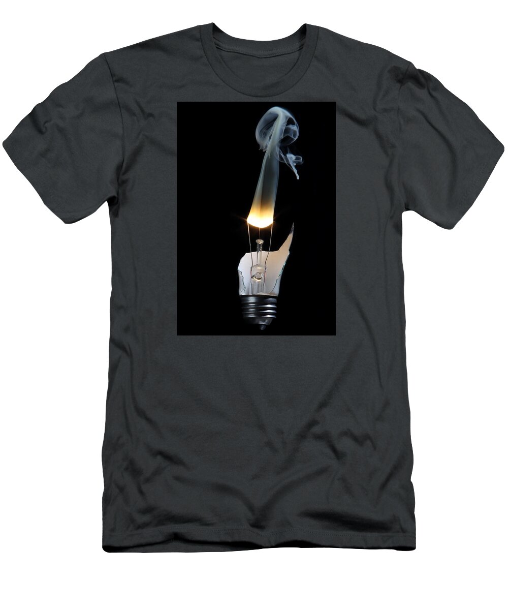 Bulb T-Shirt featuring the photograph Light and Smoke by Robert Och