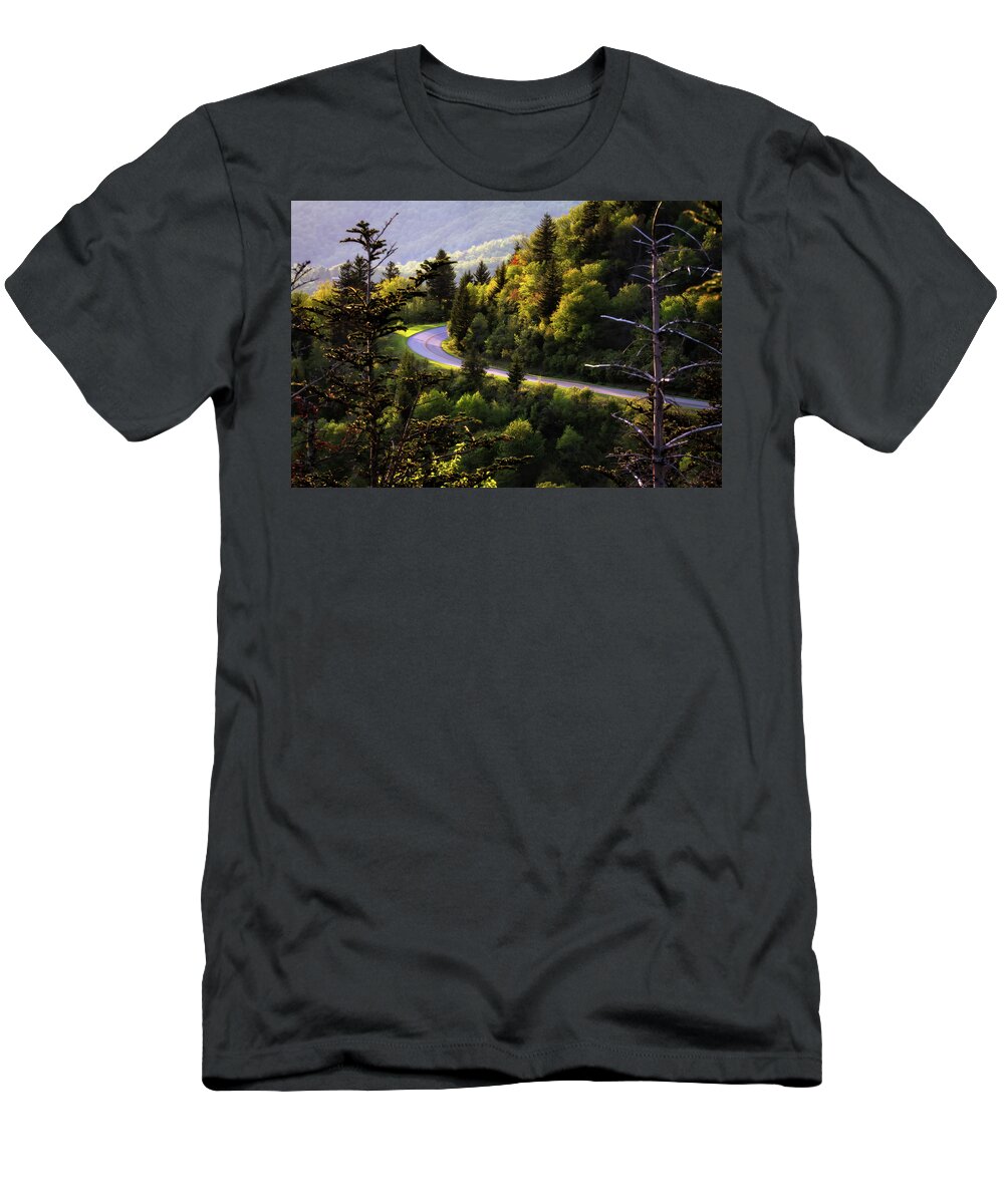 Blue Ridge Parkway T-Shirt featuring the photograph Light by Deborah Scannell
