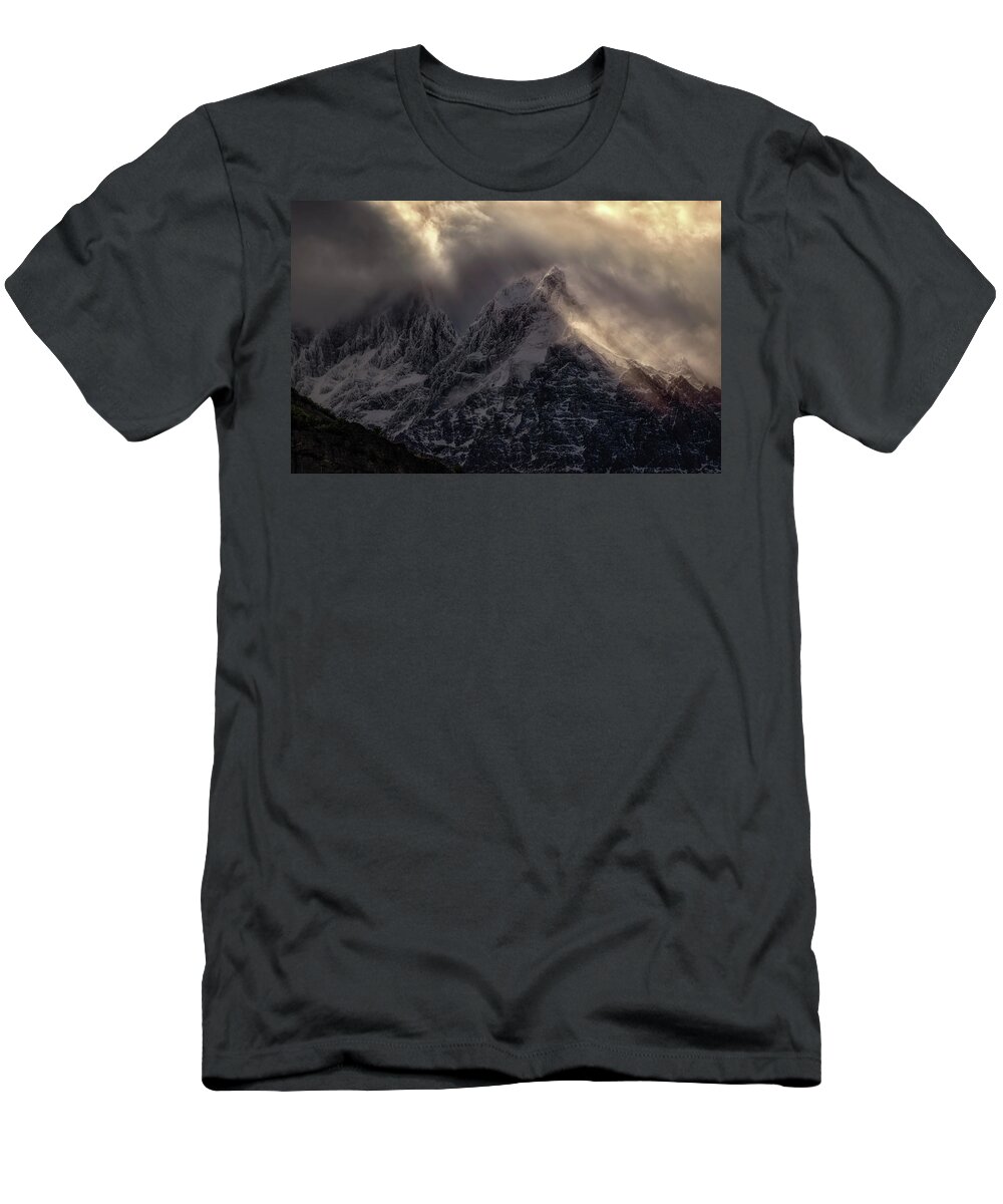 Paine Massif T-Shirt featuring the photograph Light Rays by Nicki Frates