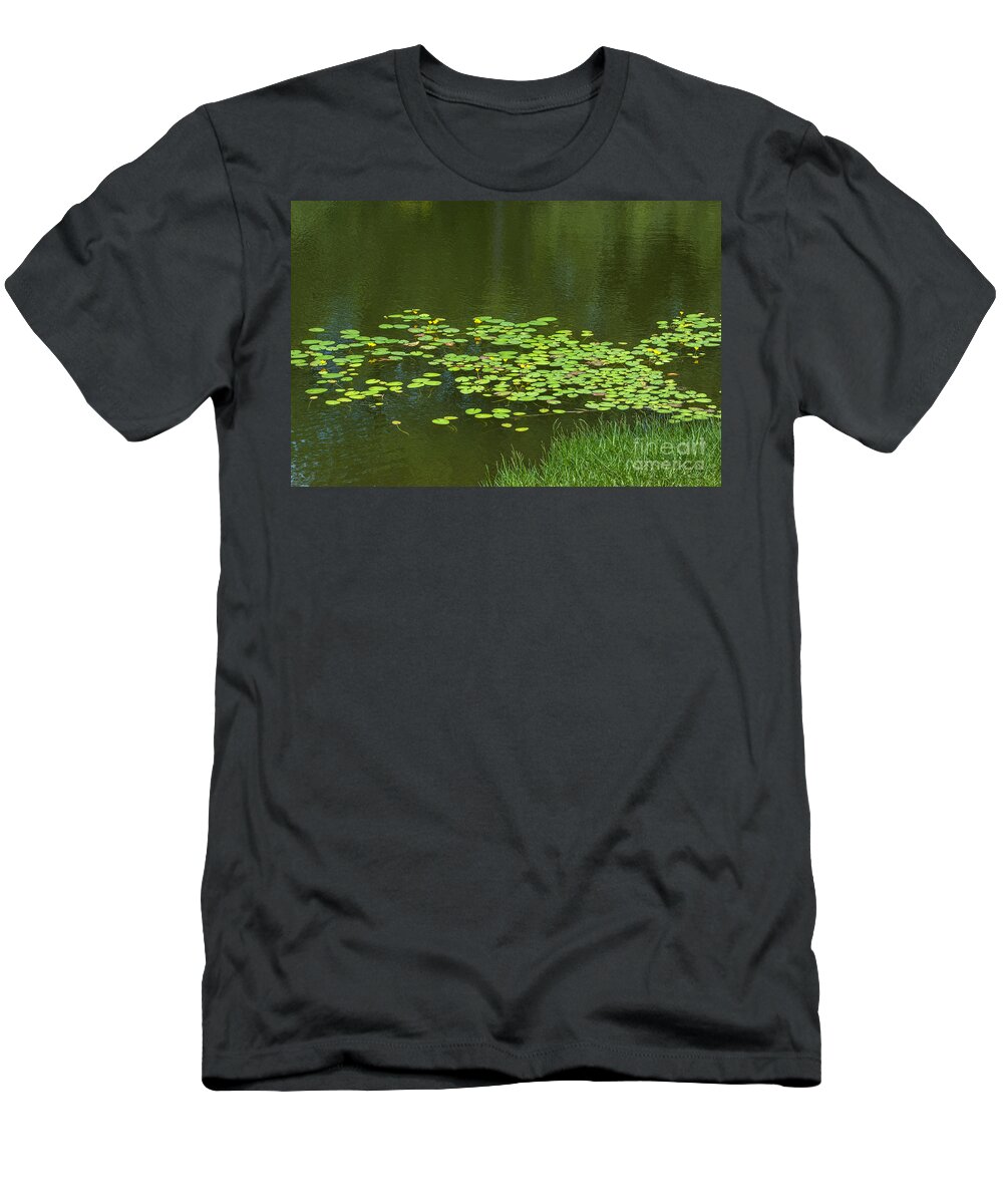 Lilly Pad T-Shirt featuring the photograph Liily Pads Afloat by Dale Powell
