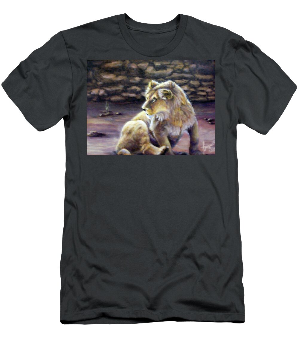 Fuqua - Artwork. Wildlife T-Shirt featuring the painting Like Son by Beverly Fuqua